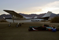 Mike sleeping with his airplane